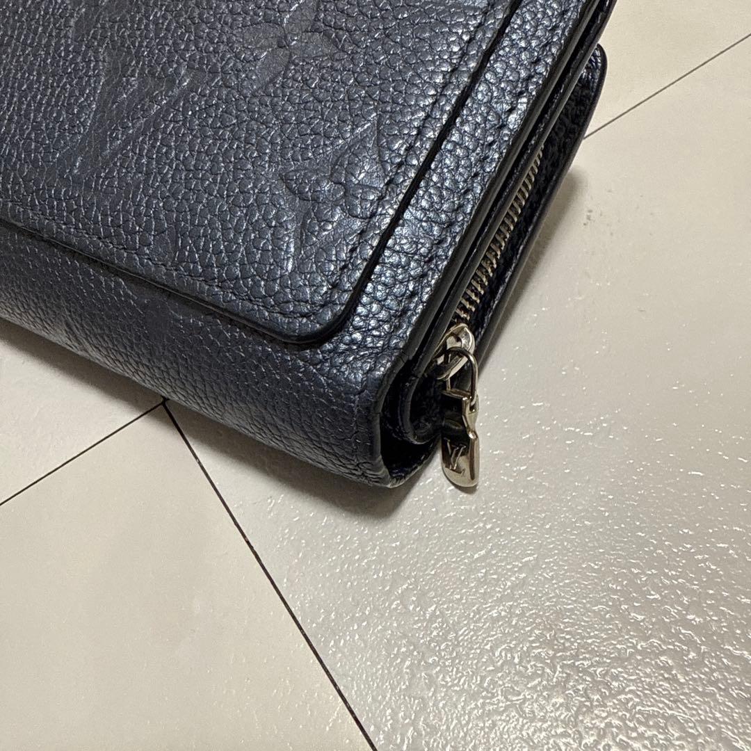 ルイヴィトン アンプラント ポルトフォイユ クレア メタリックブルー