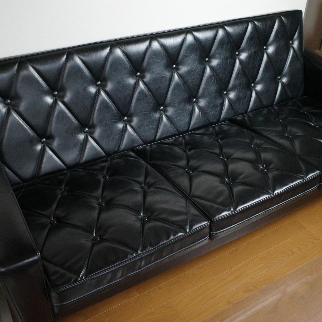 【良品】カリモク60 ロビーチェア ソファ 3シート