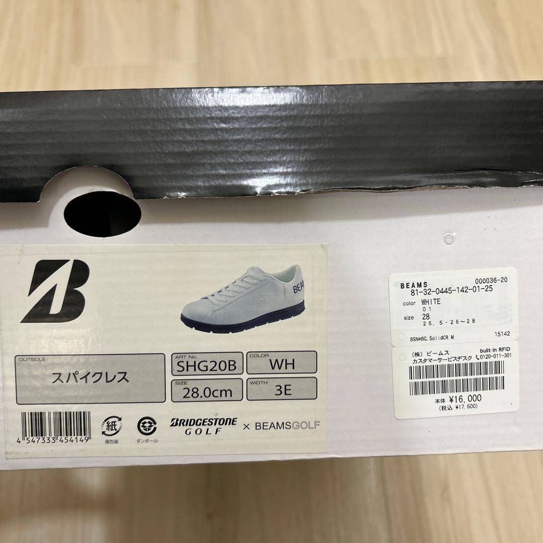 お*コ様 【定価50%オフ】ブリヂストン ビームスゴルフ スパイクレスシューズ