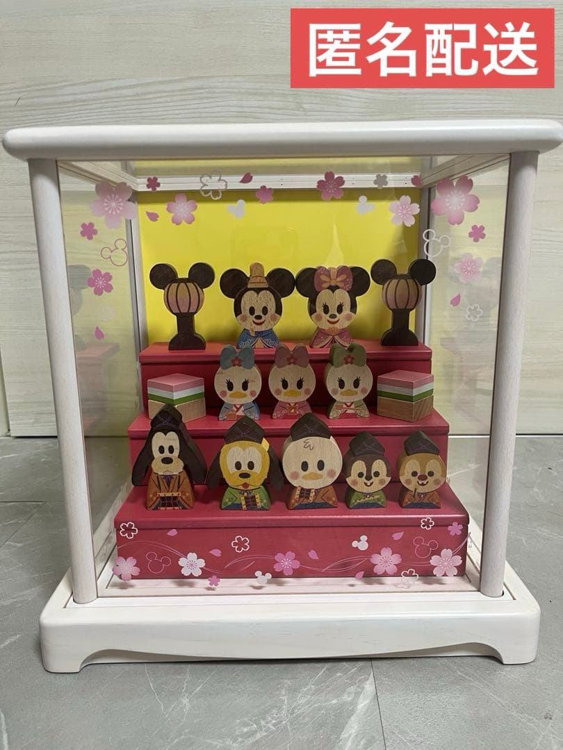 【美品】即購入◎KIDEA ミッキー ミニー 雛人形セット ケース付き 積み木