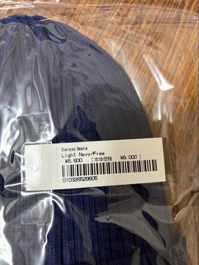 新品未使用　25SS Supreme Overdyed Beanie navy