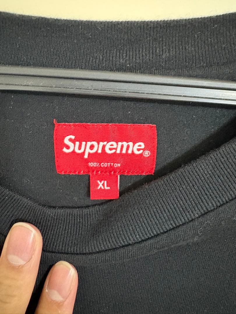 Supreme ブラック 長袖カットソー XL