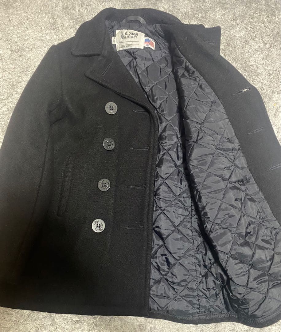 USA製　schott ショット ピーコート 黒 メンズジャケット 18