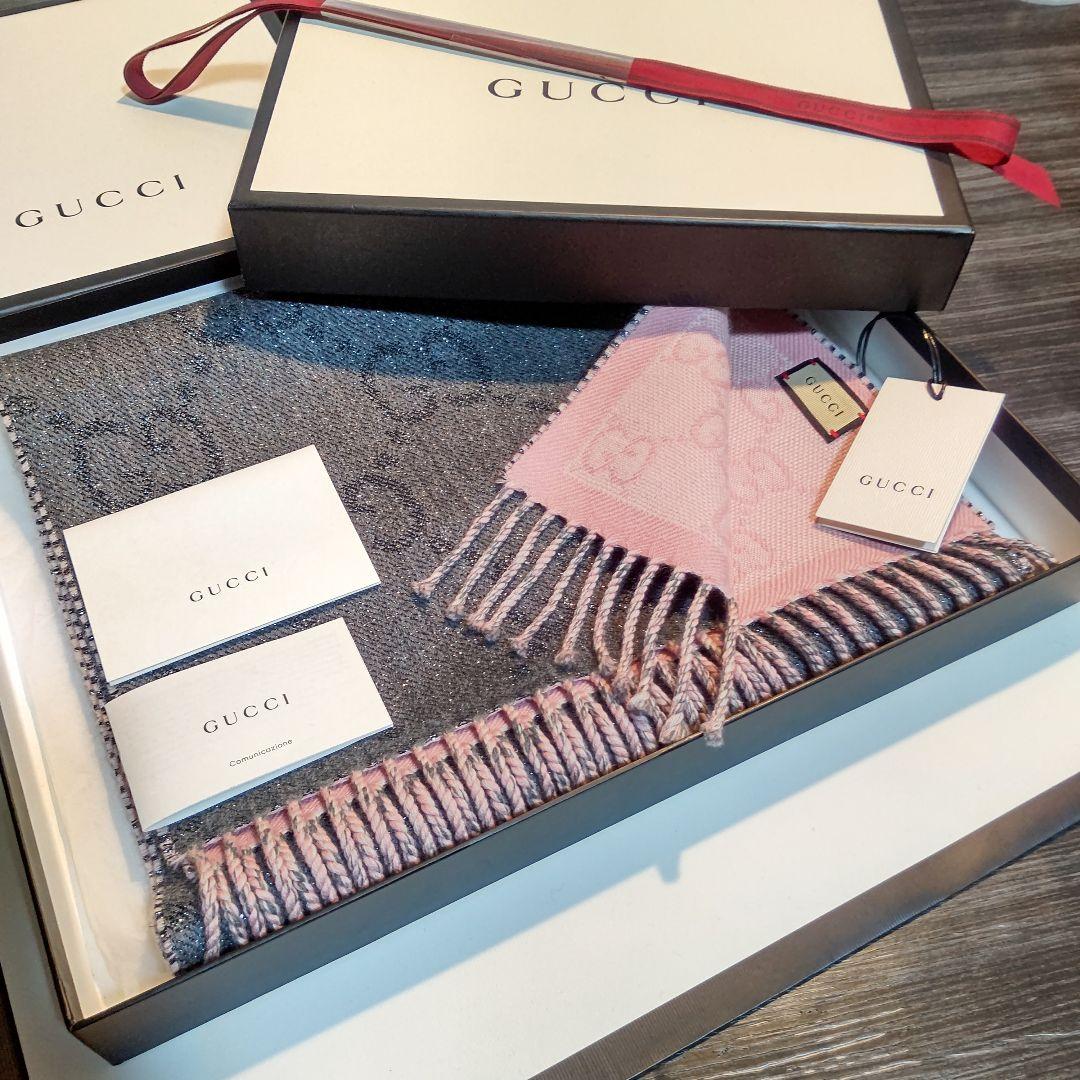 ❤新品箱袋付❤最高級ウール❤GUCCI❤マフラー ストール ショール スカーフ❤