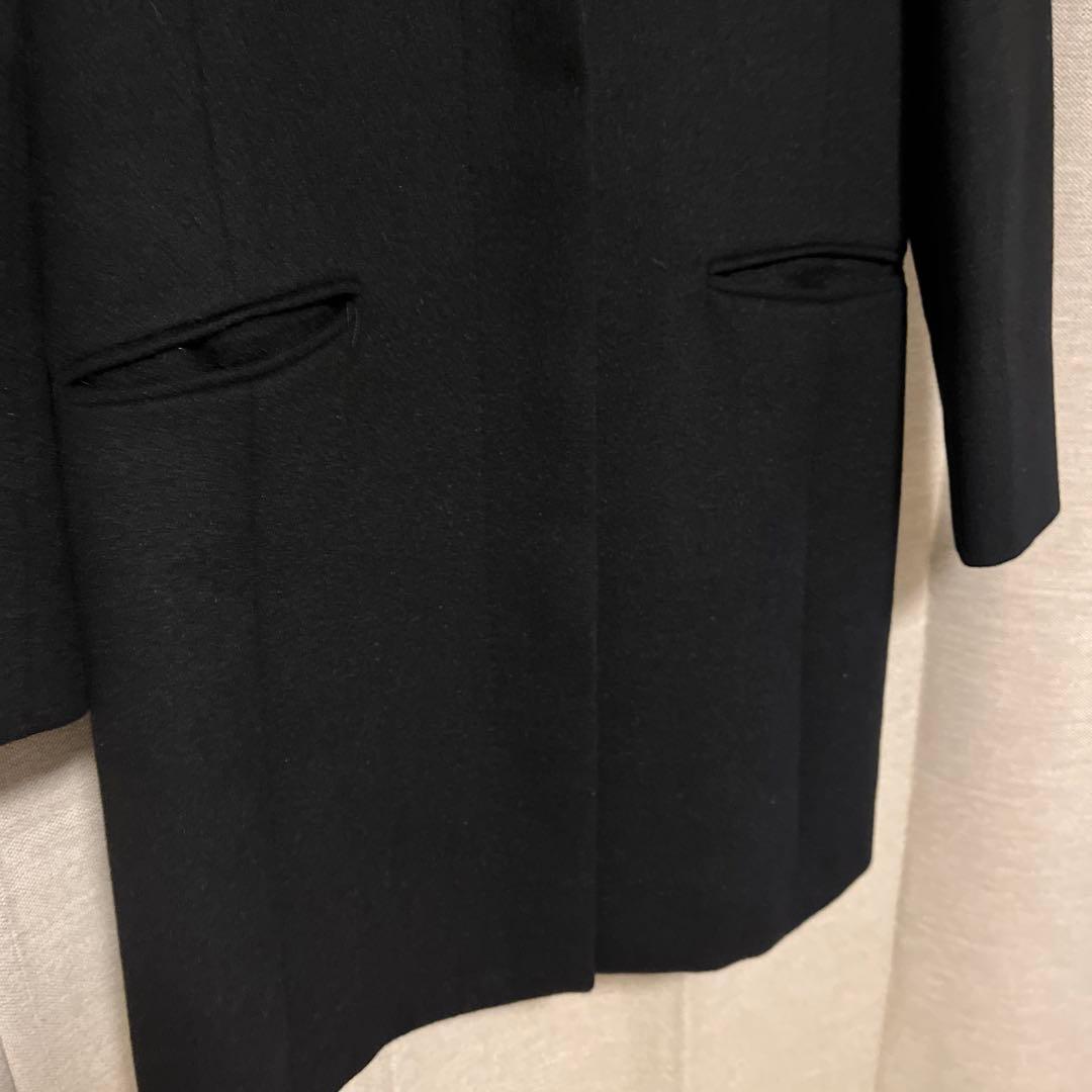 美品　23区　黒 チェスターコート　羊毛　アンゴラ