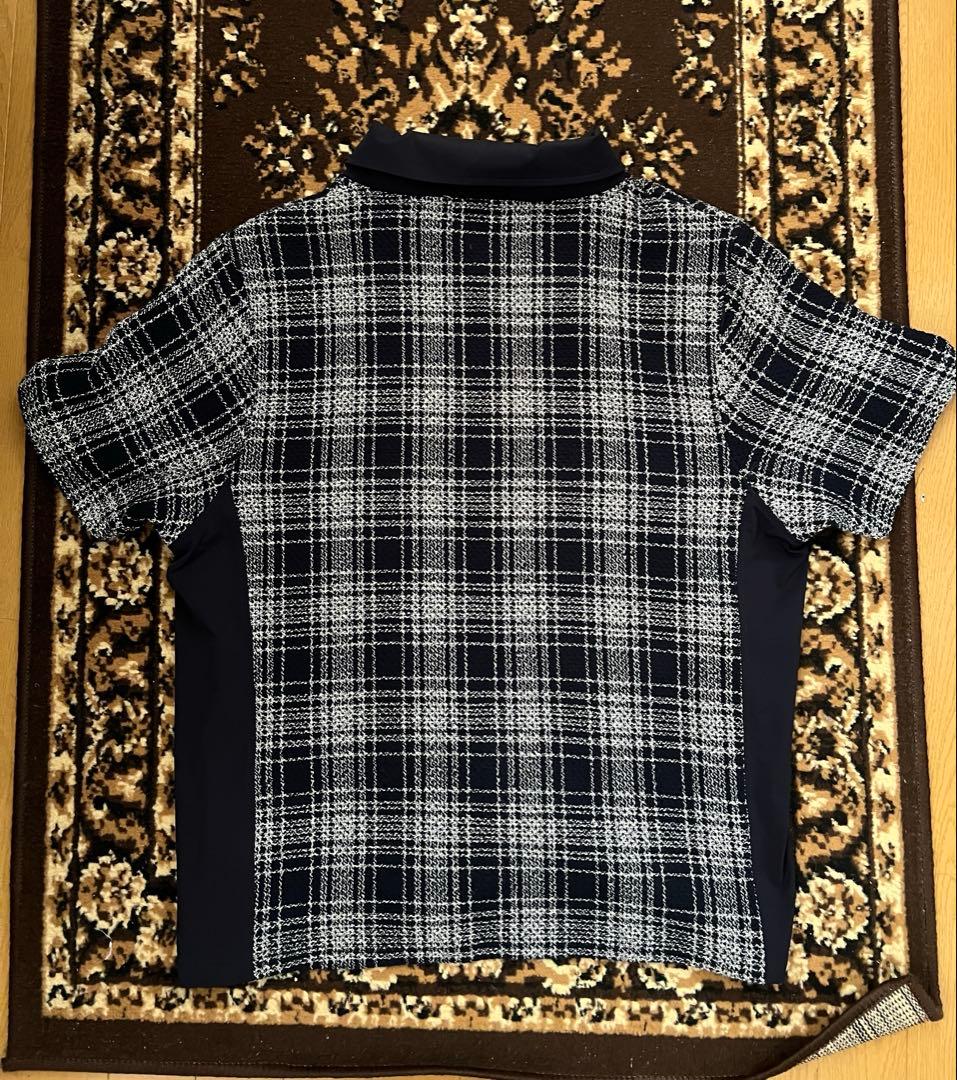 【arte 】アルテ チェック　ゲームシャツ　ポロシャツ ネイビー