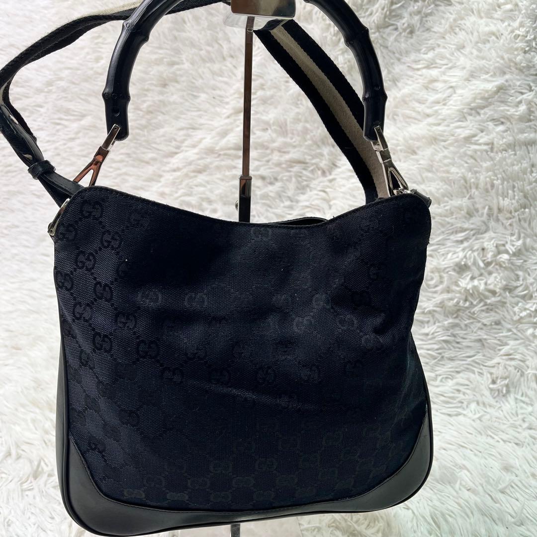 美品✨GUCCI ショルダーバッグ GG柄　シェリーライン バンブー 2way