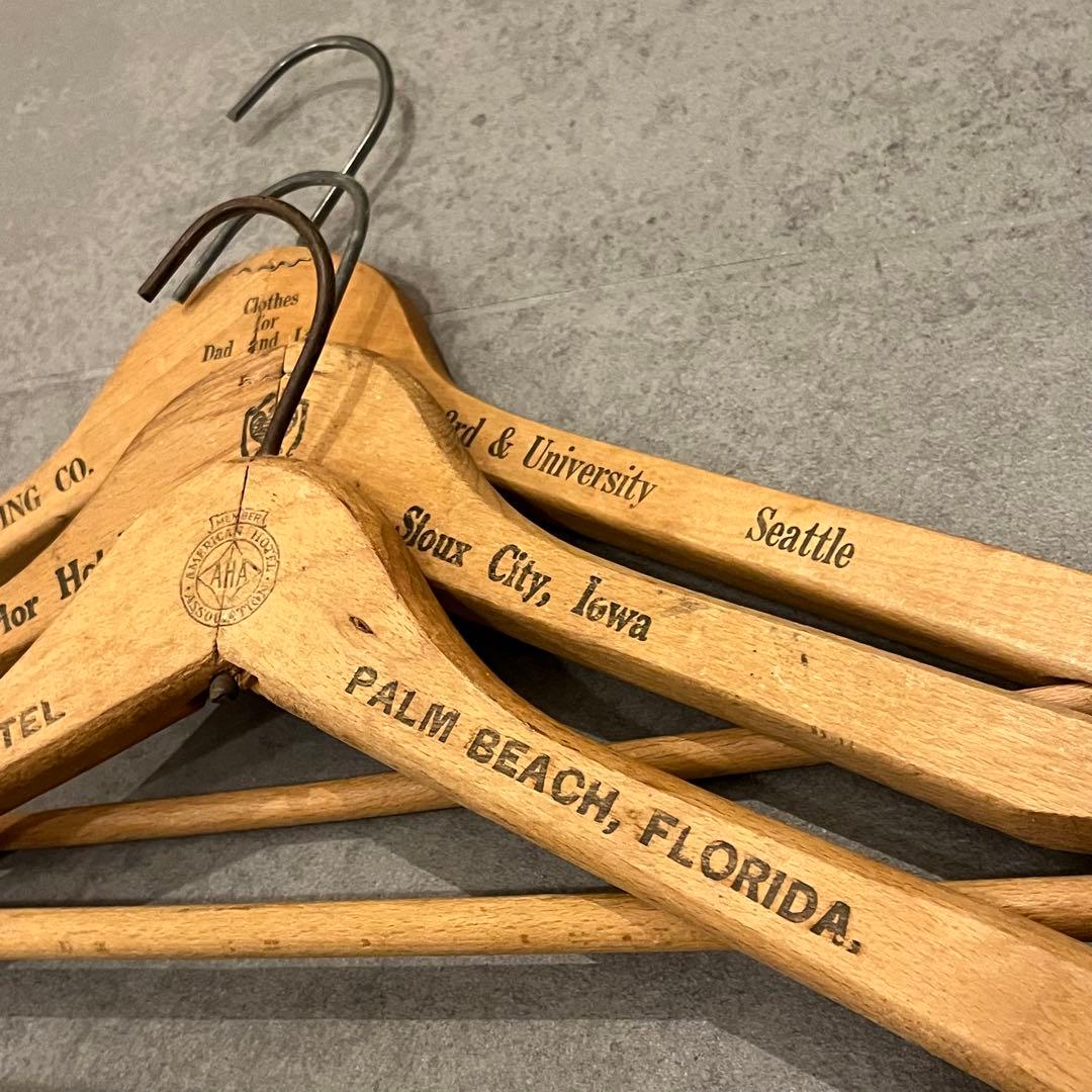 ビンテージ ウッド ハンガー 木製 アメリカ アンティーク