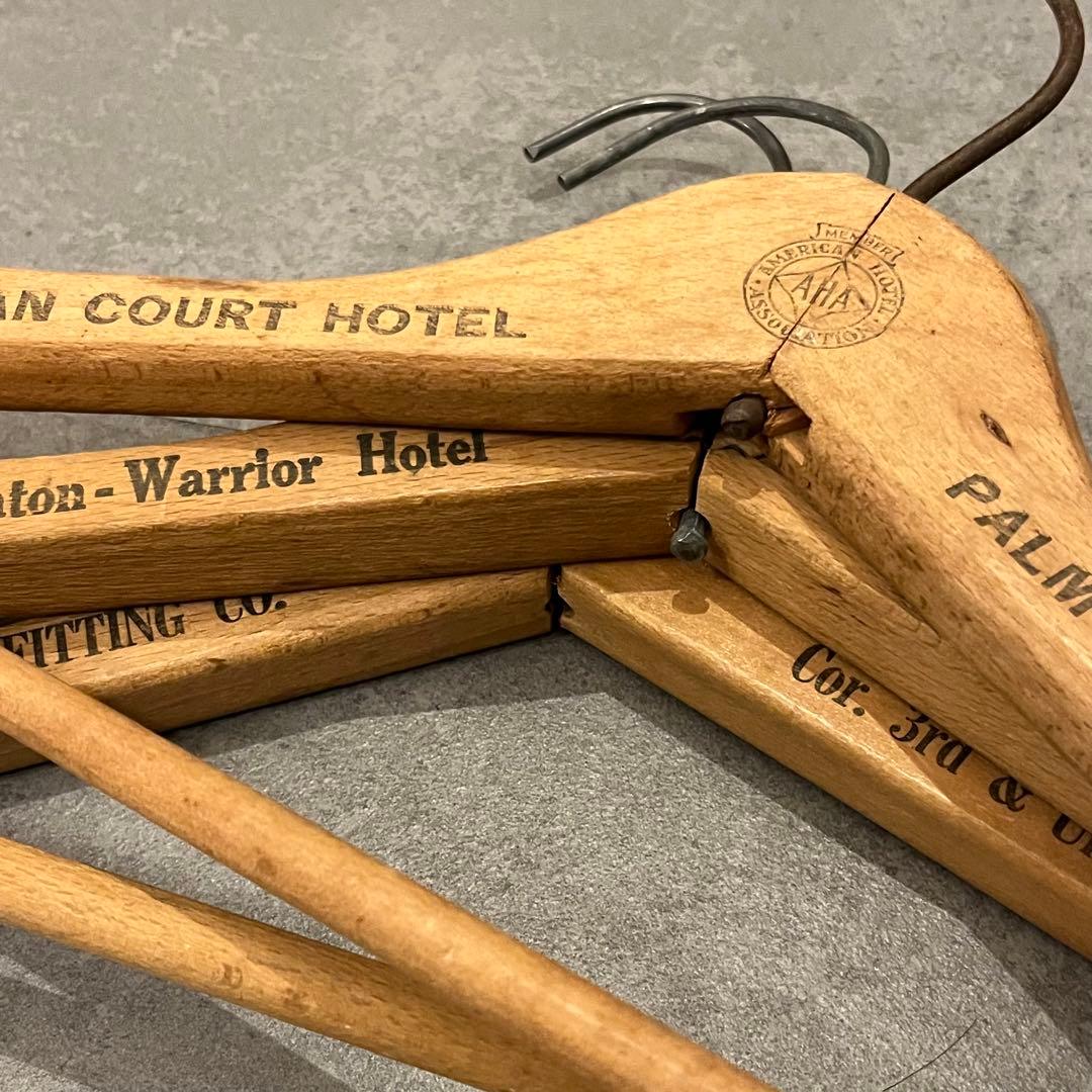 ビンテージ ウッド ハンガー 木製 アメリカ アンティーク