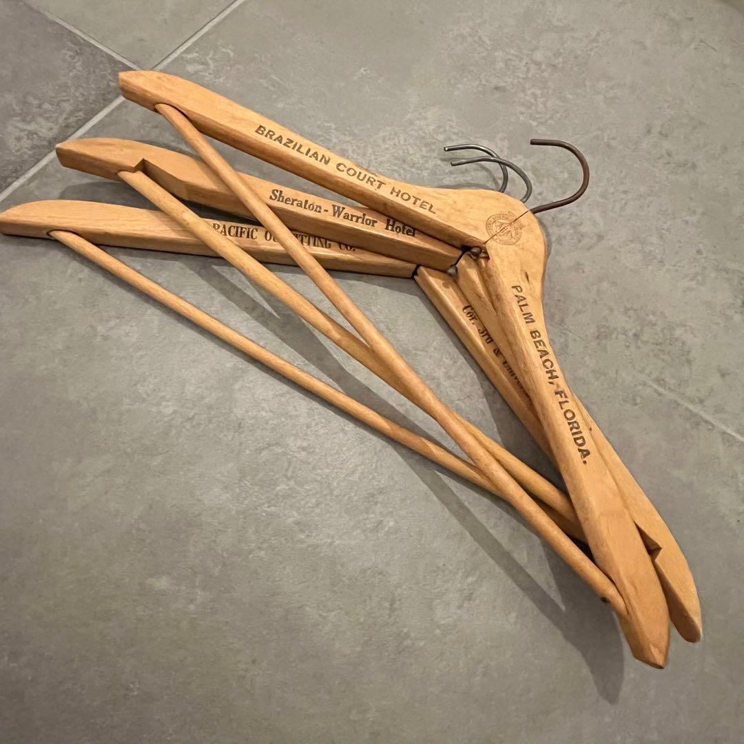 ビンテージ ウッド ハンガー 木製 アメリカ アンティーク