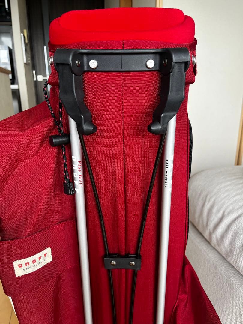 専用　新品同様！極美品！オノフONOFF スタンドキャディバッグ レッド