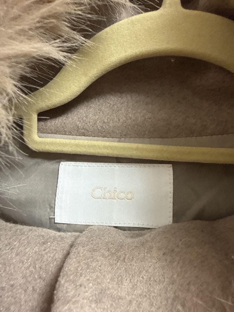 【suzu】美品Chicoファー取り外しケープコートmystic