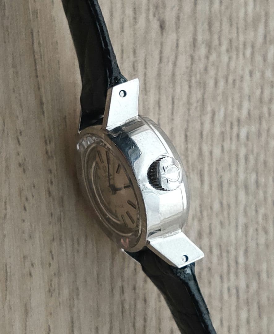 美品 オメガ デビル レディース 自動巻き カットガラス ヴィンテージ 稼働品