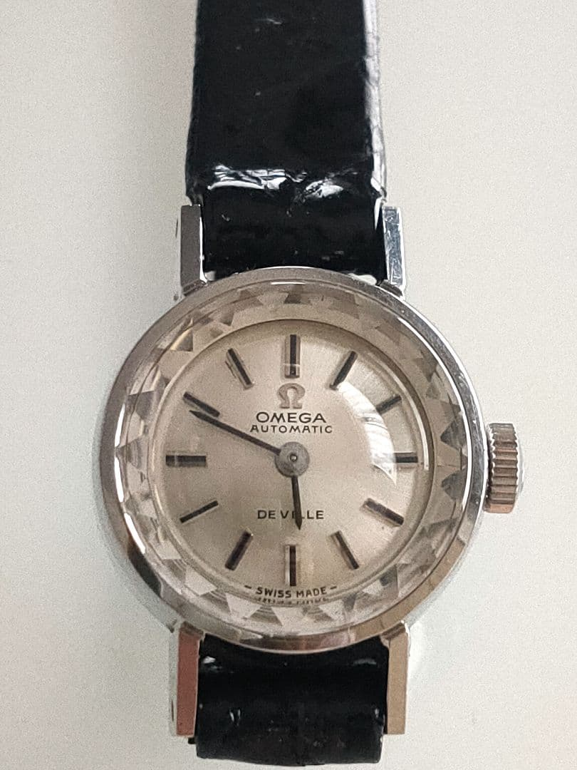 美品 オメガ デビル レディース 自動巻き カットガラス ヴィンテージ 稼働品