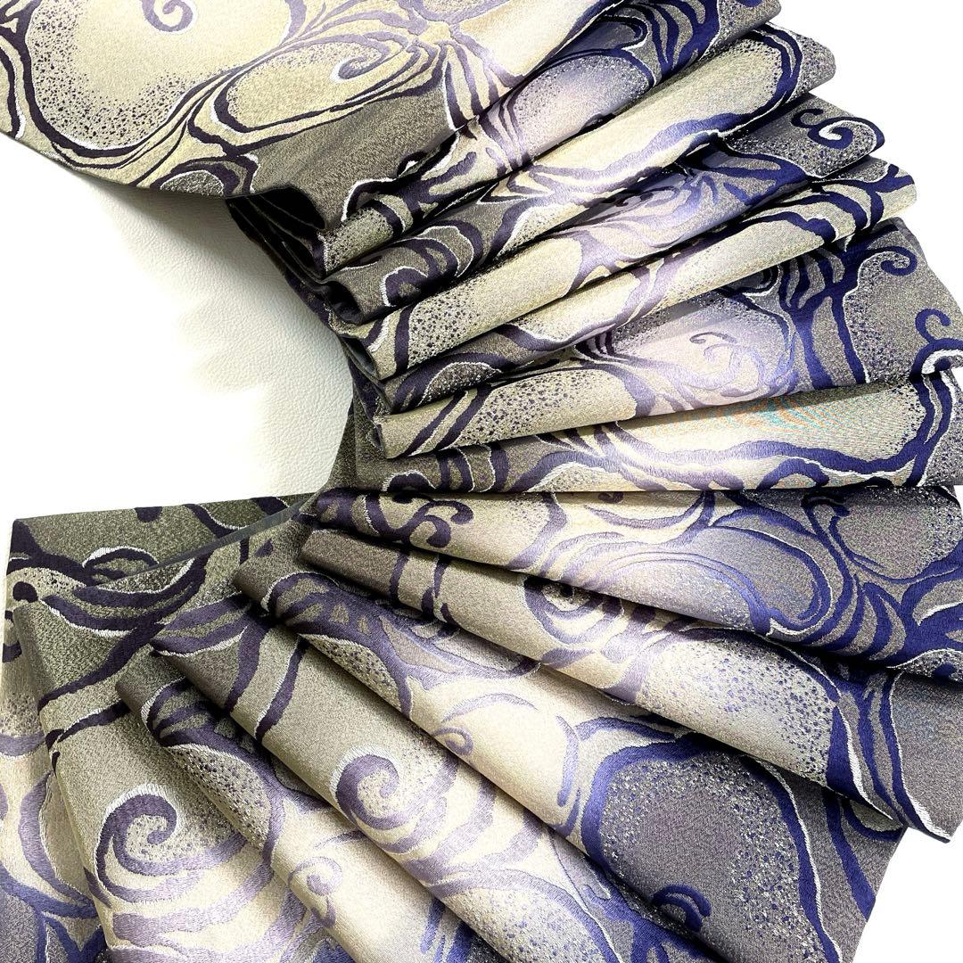 専用帯6083 ●高級 正絹 両面全通 リバーシブル 袋帯