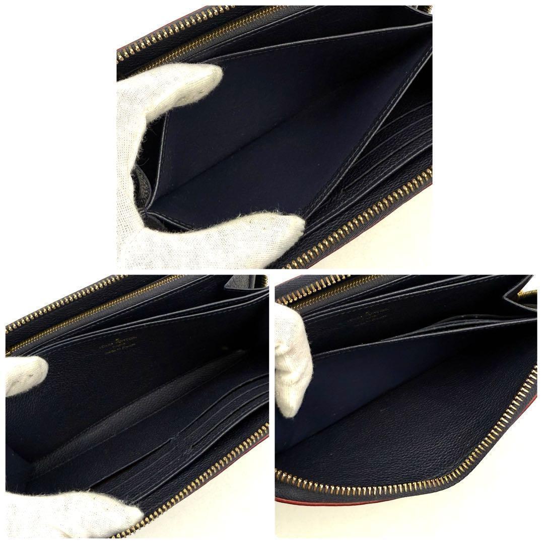 ルイヴィトン モノグラム アンプラント ジッピーウォレットマリーヌルージュ