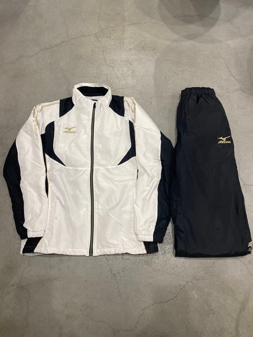 mizuno ミズノ ブレスサーモ 中綿ジャージセット アップ L ホワイト