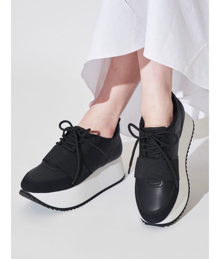 【新品】ELENDEEK エレンディーク　厚底　プラットフォームスニーカー