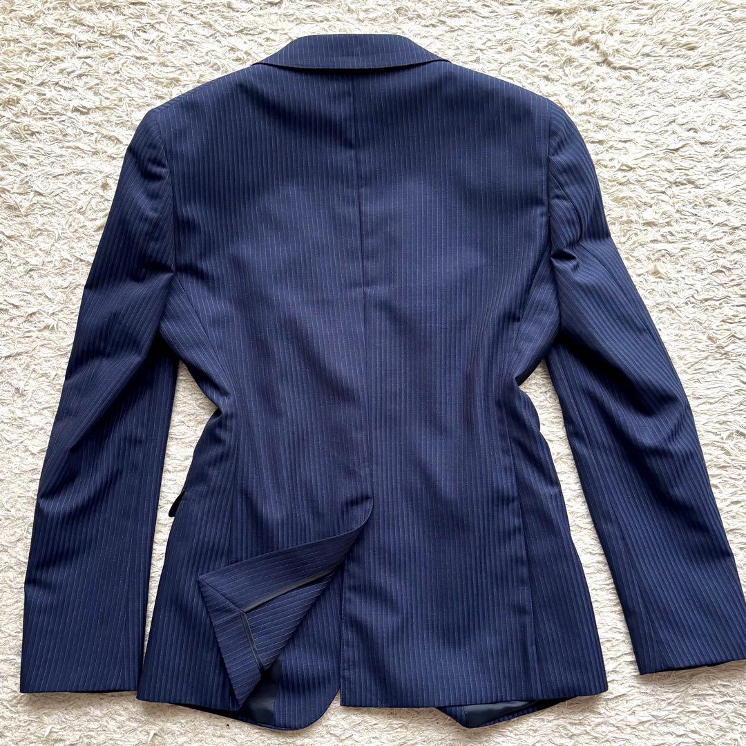 スーツセレクト セットアップ スーツ 2B 3ピース ネイビー ストライプ Y5