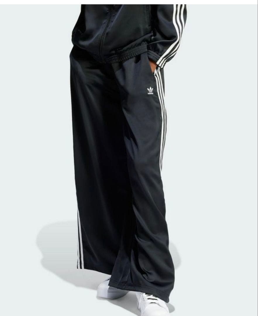 【ADIDAS/アディダス】SATIN WIDE LEG TRACK パンツ