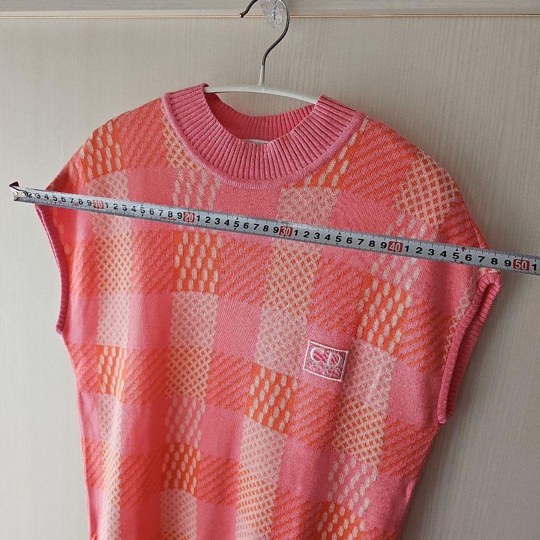 Christian Dior SPORTS チェック柄ニットベスト コットン M