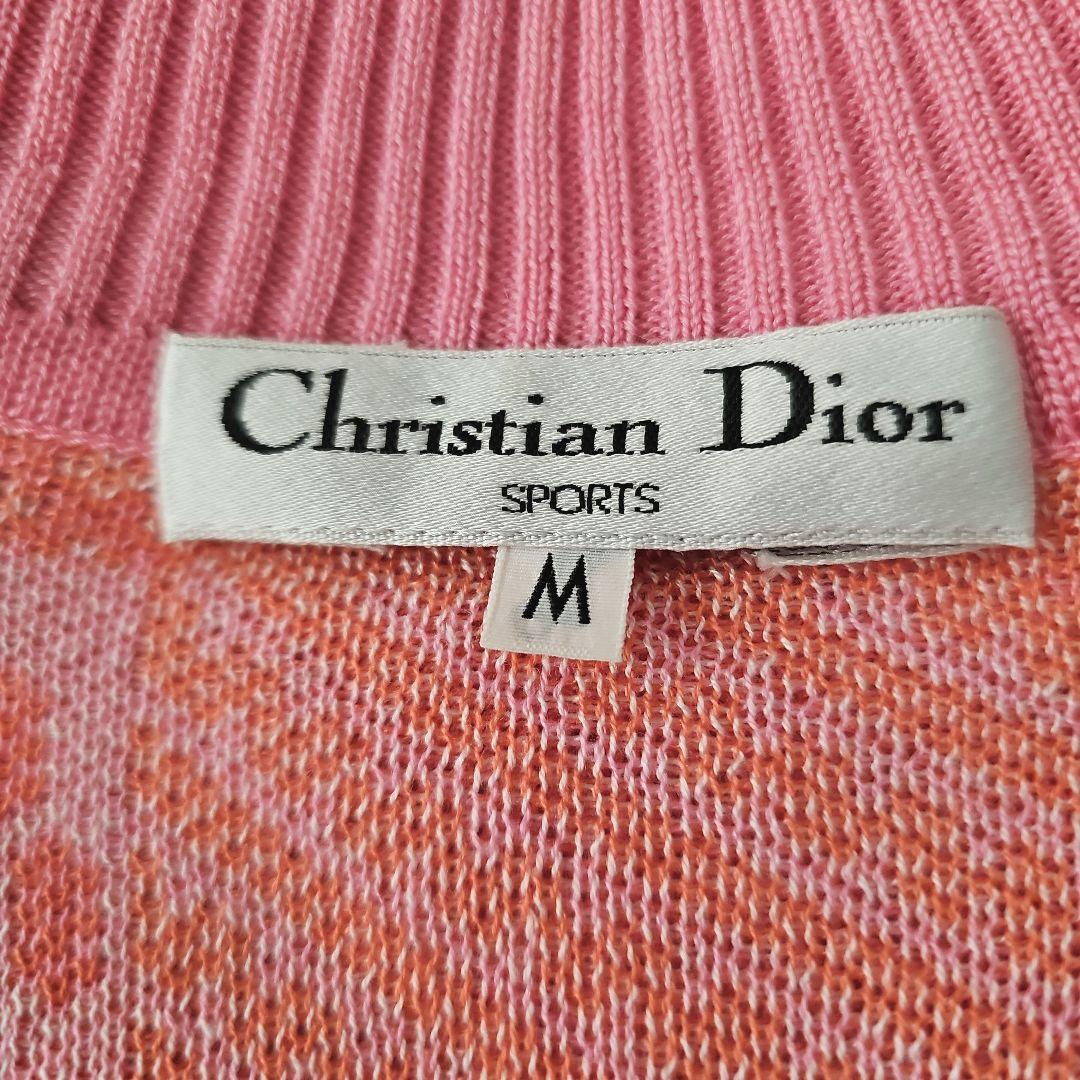 Christian Dior SPORTS チェック柄ニットベスト コットン M