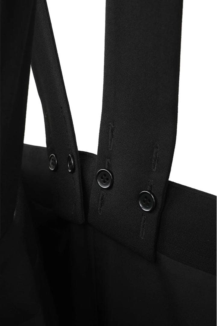 r　CLANE HIGH WAIST SUSPENDER PANTS