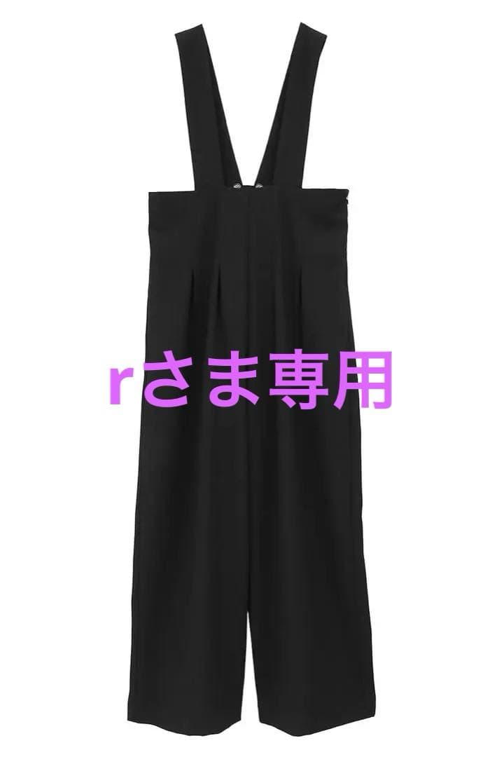 r　CLANE HIGH WAIST SUSPENDER PANTS