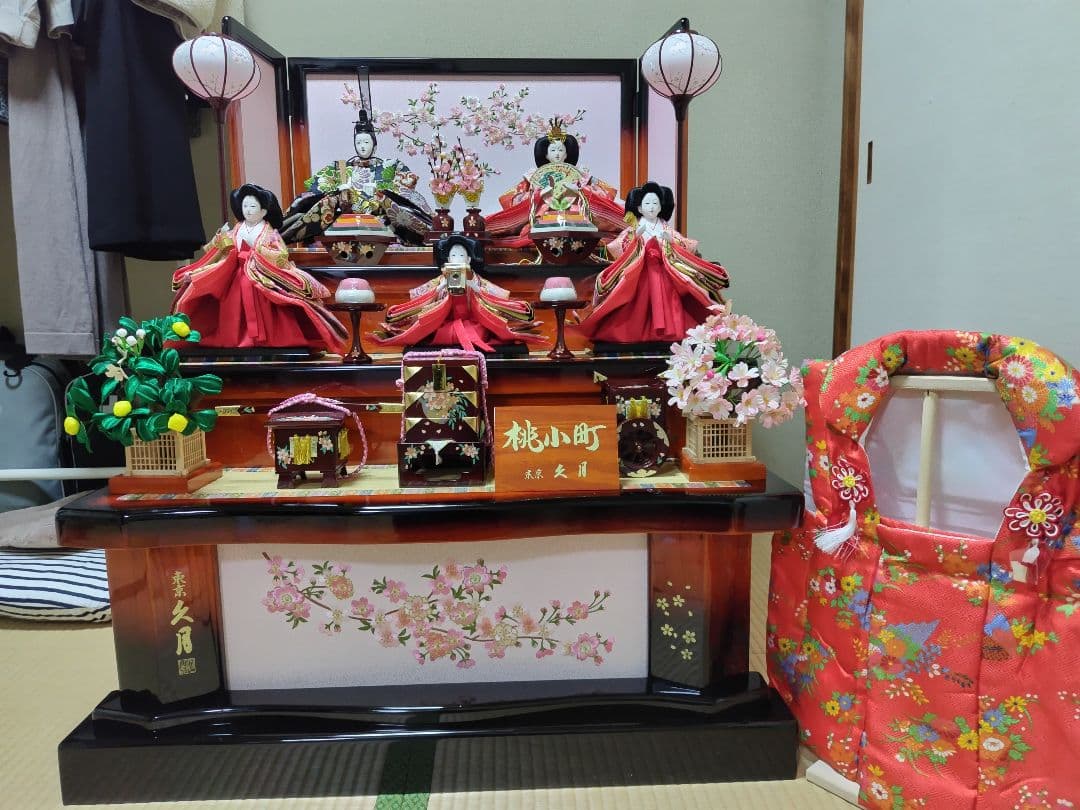 【まこちゃんさん専用】久月　桃小町　飾り棚のみ（お人形は別で出品中）