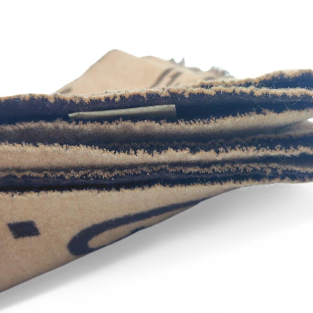 GUCCI グッチ 495592 GGジャカード マフラー ブラウン ウール