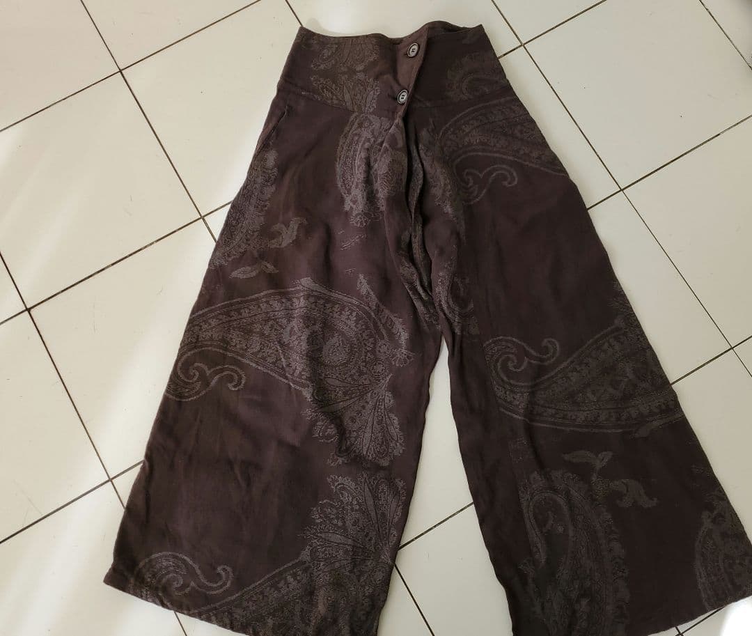 share sprint ブラウン ペイズリー柄 サルエルパンツ