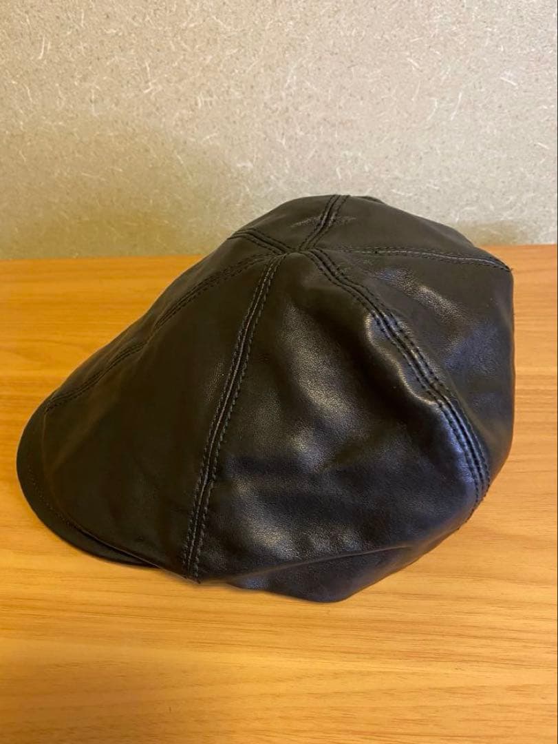 GUCCI 本革 ベレー帽 L 黒