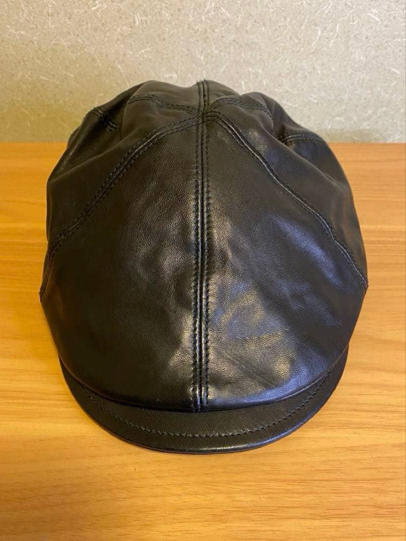 GUCCI 本革 ベレー帽 L 黒