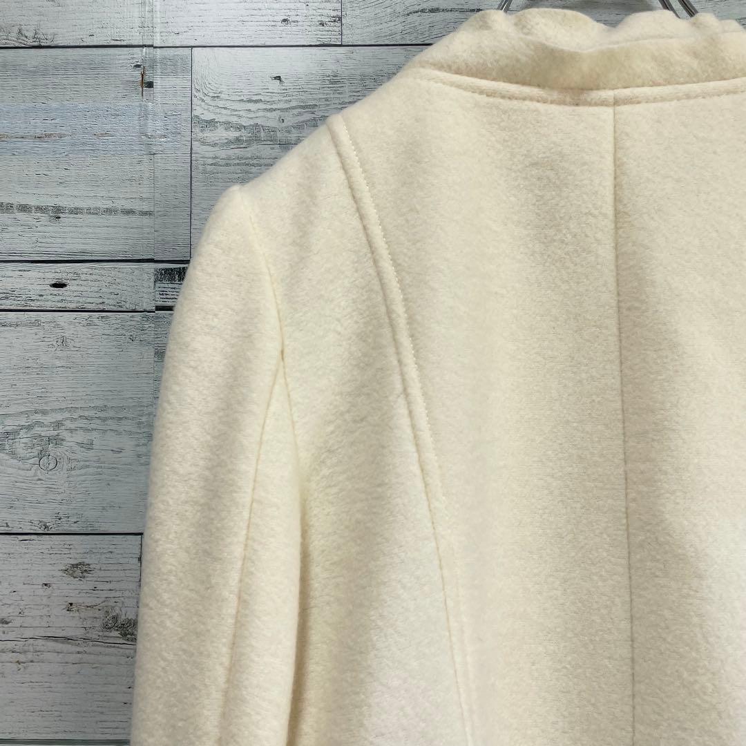 ☆高級☆エムズグレイシー　フェルトコサージュ付きウールジャケット　アイボリー