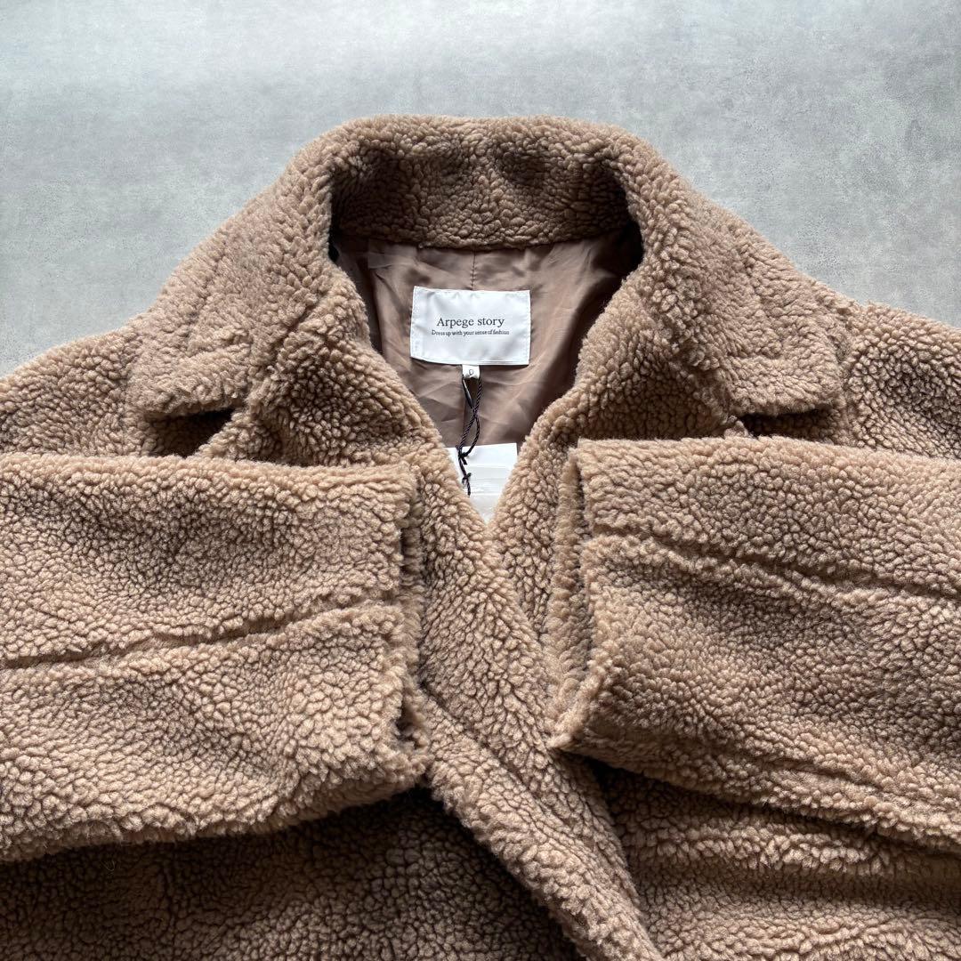 タグ付き 人気 もこもこ アルページュストーリー ボアコート テディベア ロング