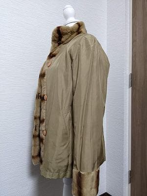 131　Altima アルティマ　シェアードウィーゼル毛皮　リバーシブルコート