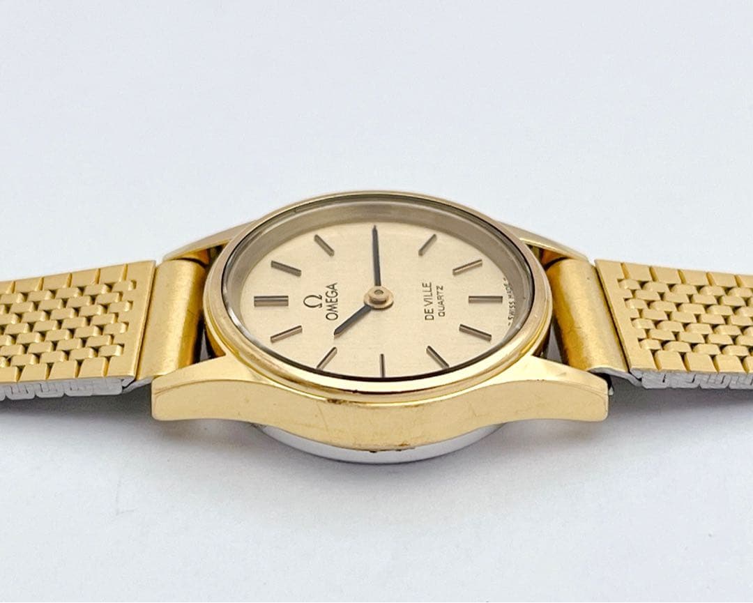 OMEGA デビル プッシュリューズ レディース 腕時計 ヴィンテージ ゴールド