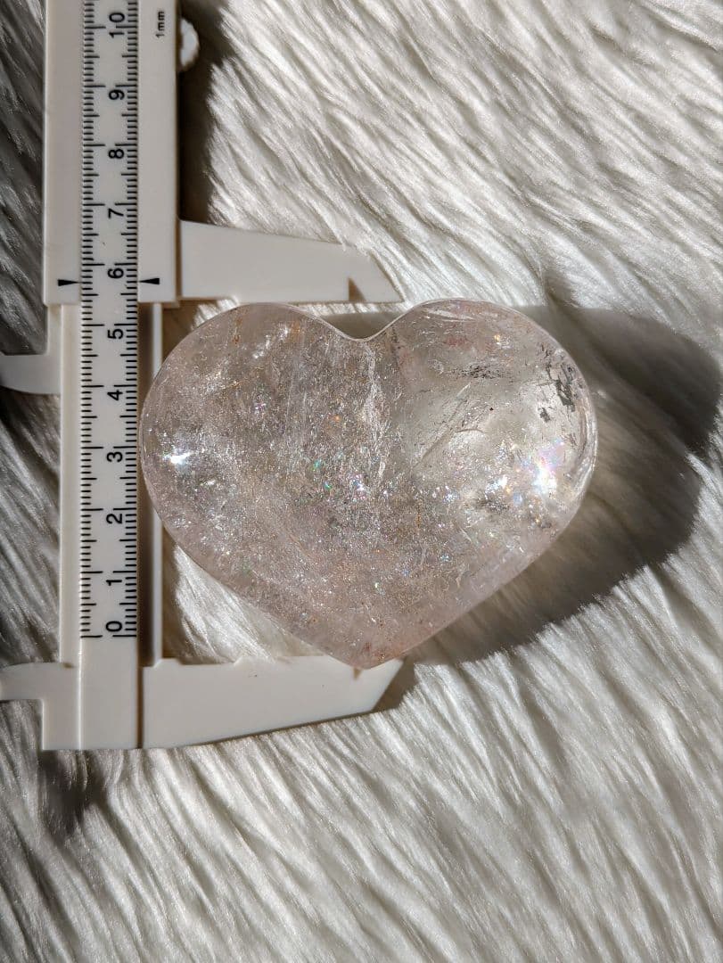 ☆ピンクアゼツライト（通称） ピンククリアクォーツ☆　 ハート　虹　天然石