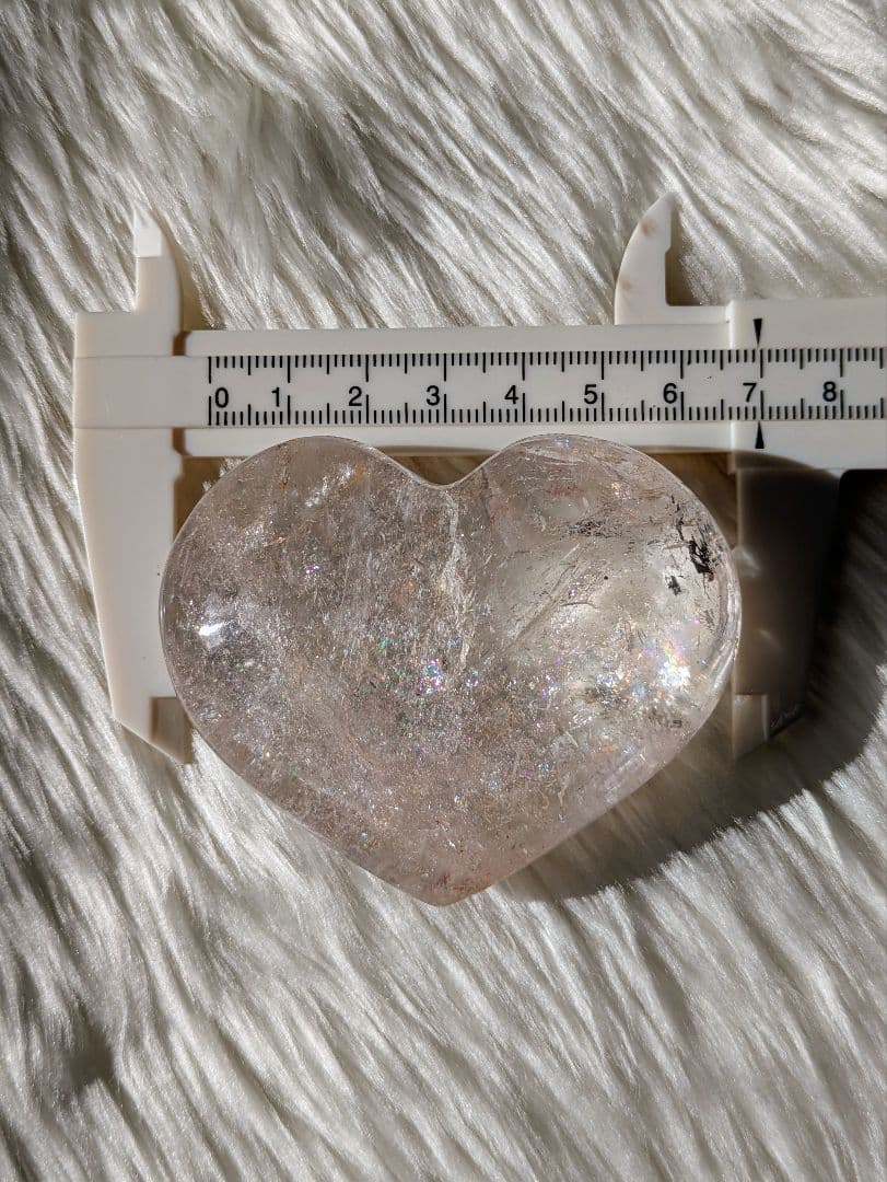 ☆ピンクアゼツライト（通称） ピンククリアクォーツ☆　 ハート　虹　天然石