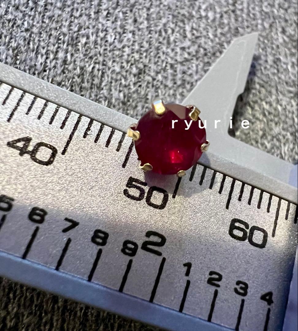 18金レディースピアスルビーセール❣️