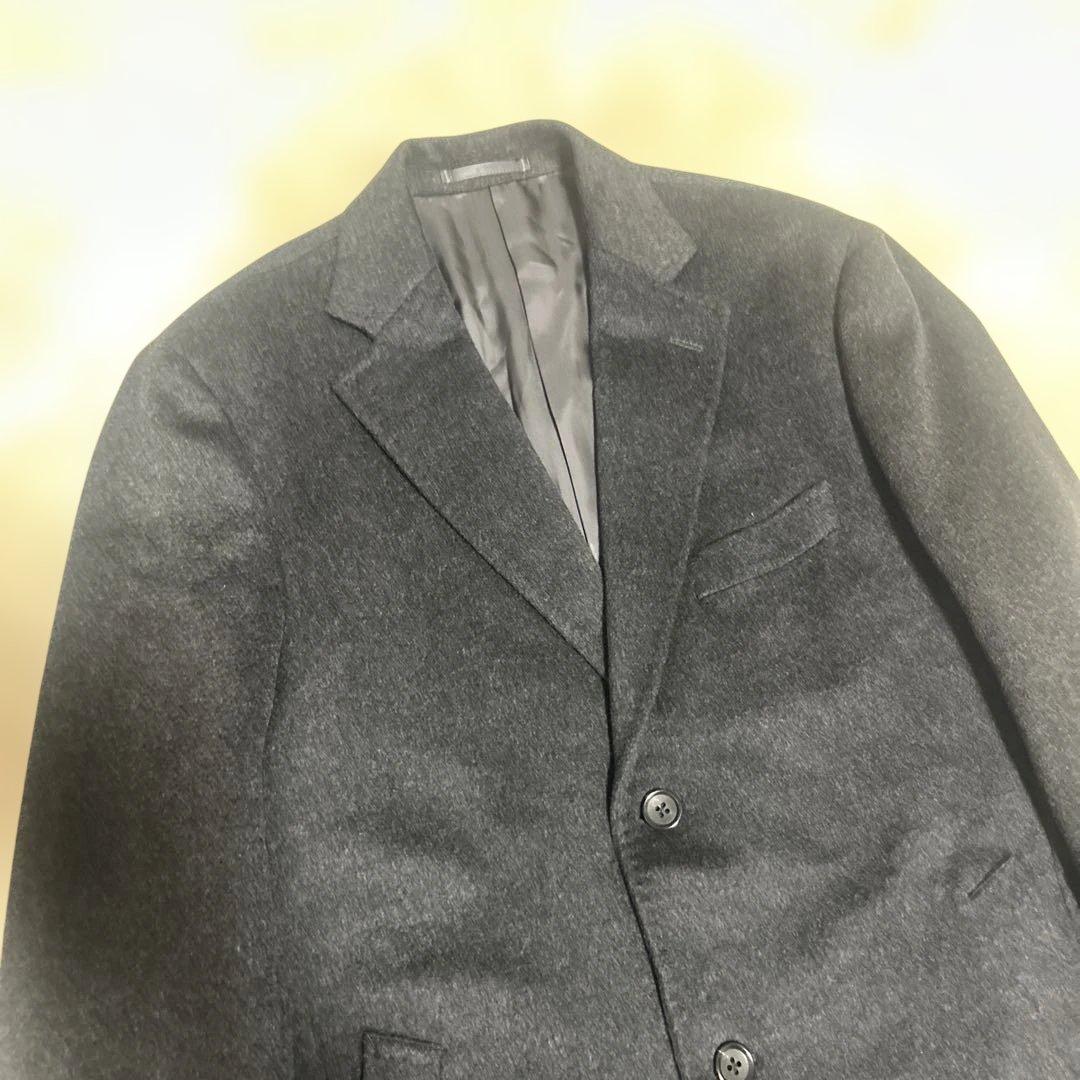 【未使用級】鎌倉シャツ × COLOMBO カシミヤ チェスターコート 黒 XL