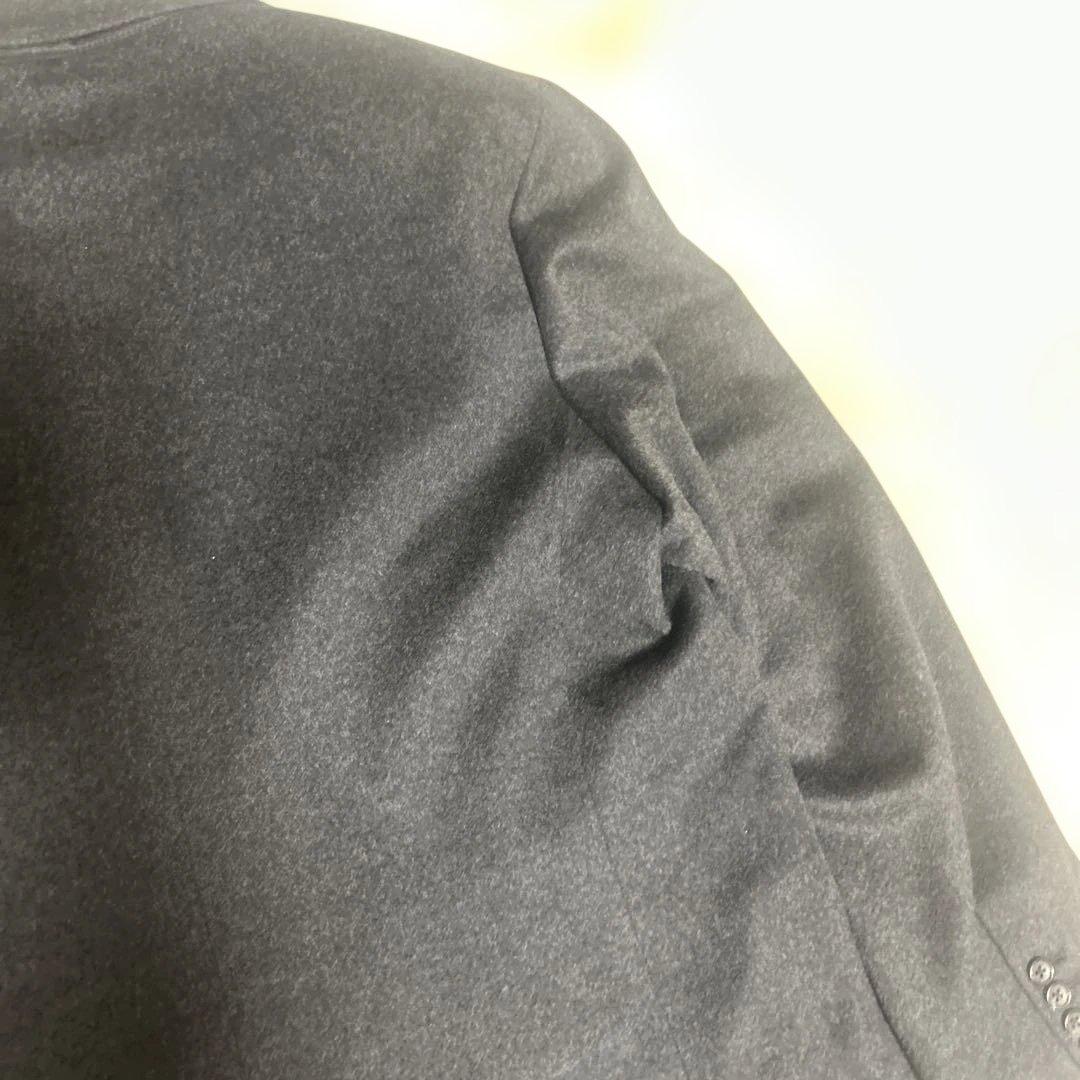 【未使用級】鎌倉シャツ × COLOMBO カシミヤ チェスターコート 黒 XL