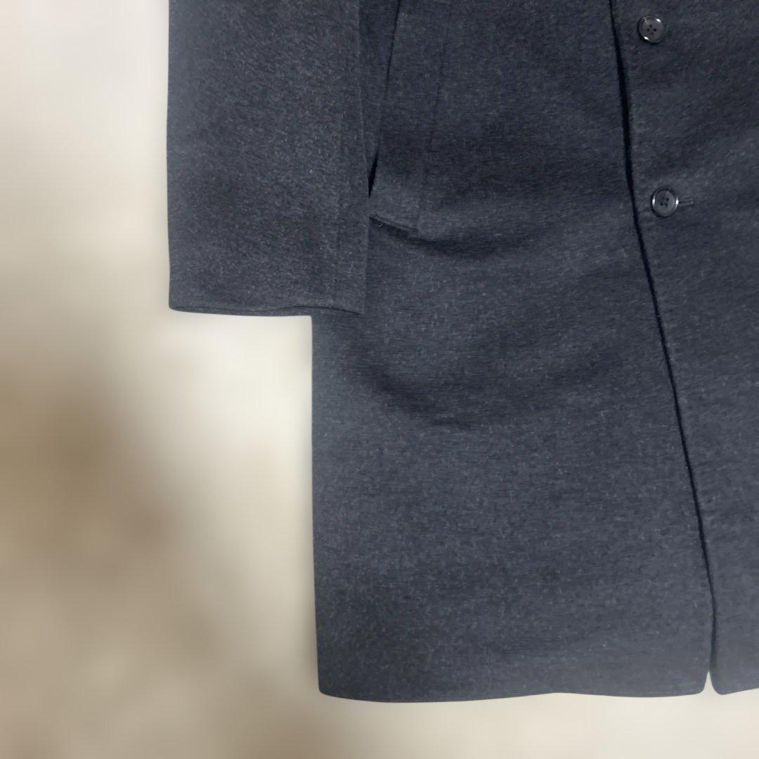 【未使用級】鎌倉シャツ × COLOMBO カシミヤ チェスターコート 黒 XL