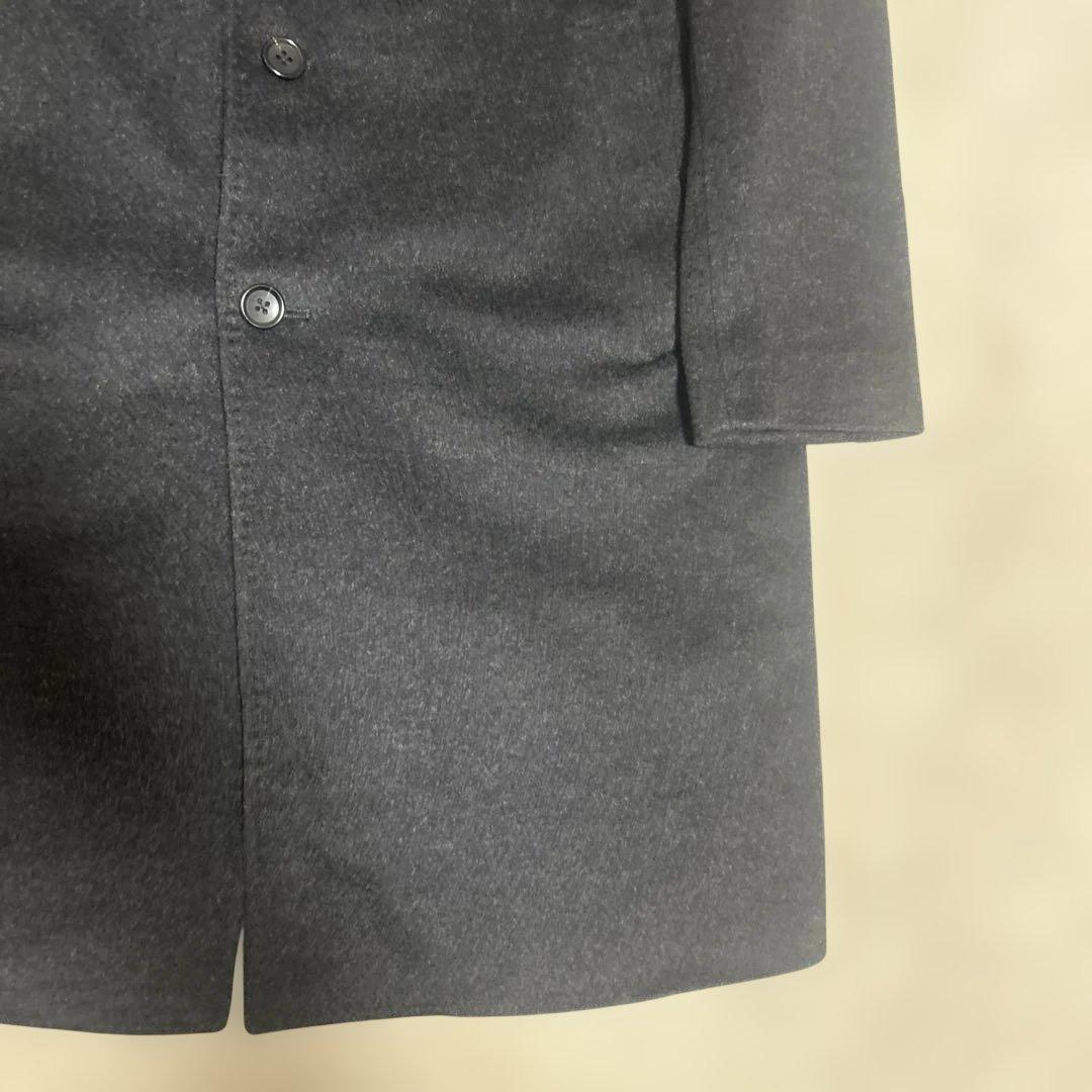 【未使用級】鎌倉シャツ × COLOMBO カシミヤ チェスターコート 黒 XL