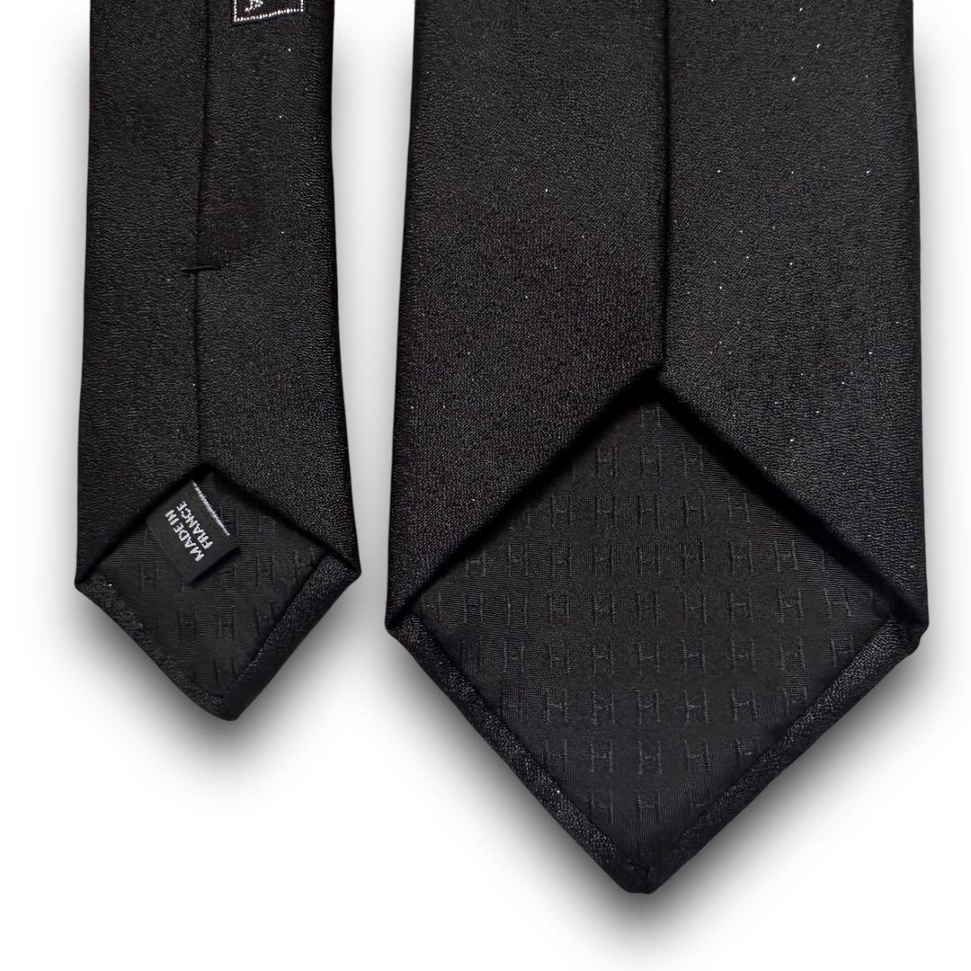 美品✨HERMES ネクタイ　エルメス　ソリッド　ラメ　無地　華やか　結婚式