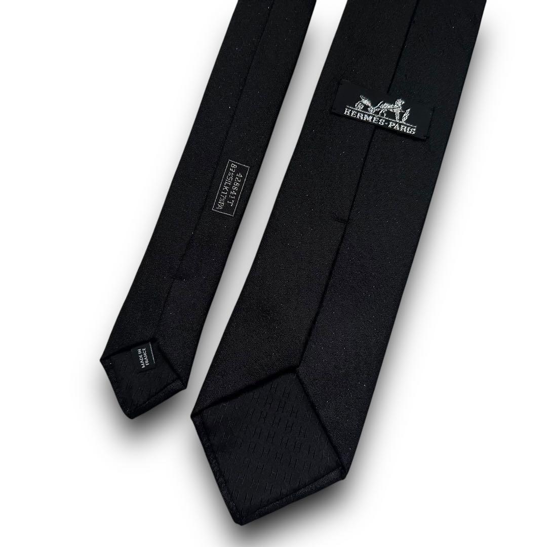 美品✨HERMES ネクタイ　エルメス　ソリッド　ラメ　無地　華やか　結婚式