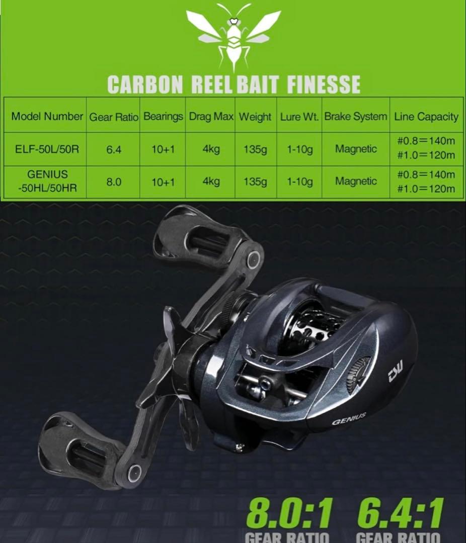 TSURINOYA ベイトフィネス リール ジーニアス