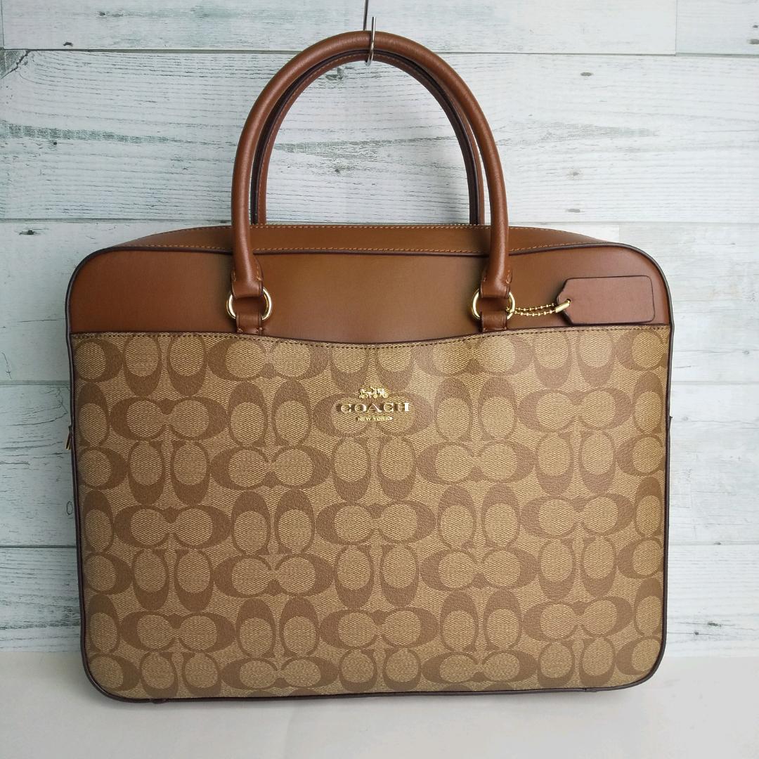 【美品】COACH ビジネスバッグ ショルダーバッグ  2way  シグネチャー