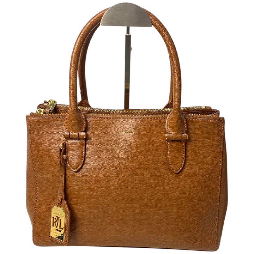 ローレンラルフローレン2way トートバッグ レザー ゴールドタグ A4収納可