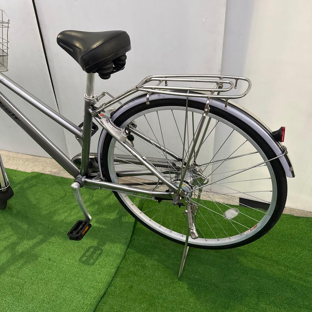 ブリヂストン アルベルト自転車27インチ 内5速 シルバー美品【引き取り限定】